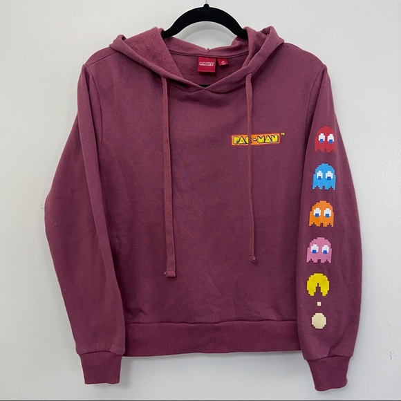 NWOT PACMAN Cropped Hooded Sweater Small - Picture 1 of 6
